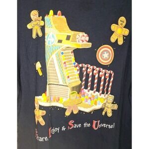 Marvel  Gingerbread Cookie Avengers Black Sz XL Christmas Merch  Women's Men's‎